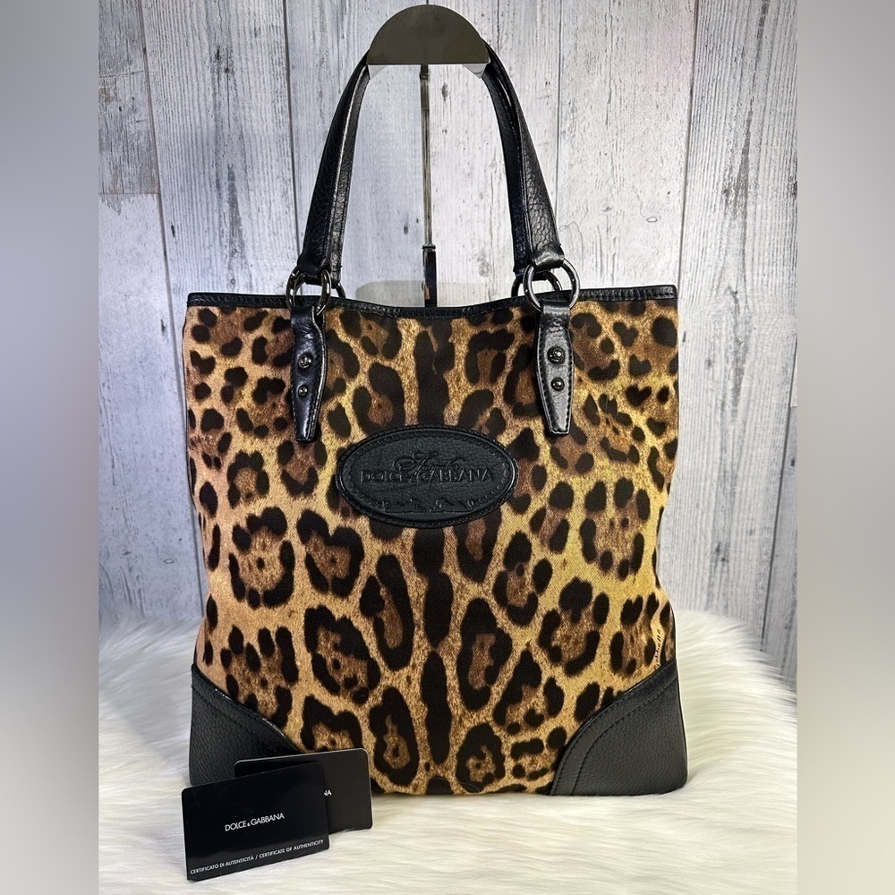 DOLCE & GABBANA leopard tote